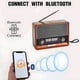 thumbnail image 5 of Radio Vintage con Energía Solar, Radio Retro Recargable por USB, Reproductor de MP3, Altavoz con Linterna, Radio Reloj Compatible, Tarjeta USB/TF, 5 of 5