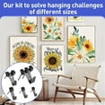 thumbnail image 4 of 330PCS Picture Hangers Kit, Wall Hangers with Hooks, Sawtooth and Hardware Nails, Picture Hooks for Frame, Painting, Artwork, Photo, Wall Mounting (Black), 4 of 7