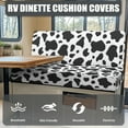 thumbnail image 4 of Jeiento Cow Print RV Dinette Cushion Covers Booth Set RV Couch Cushion Cover 2 Pack Camper Cushion Slipcover Stylish Furniture Protector for RV Camper RV Accessory Decor, 4 of 7