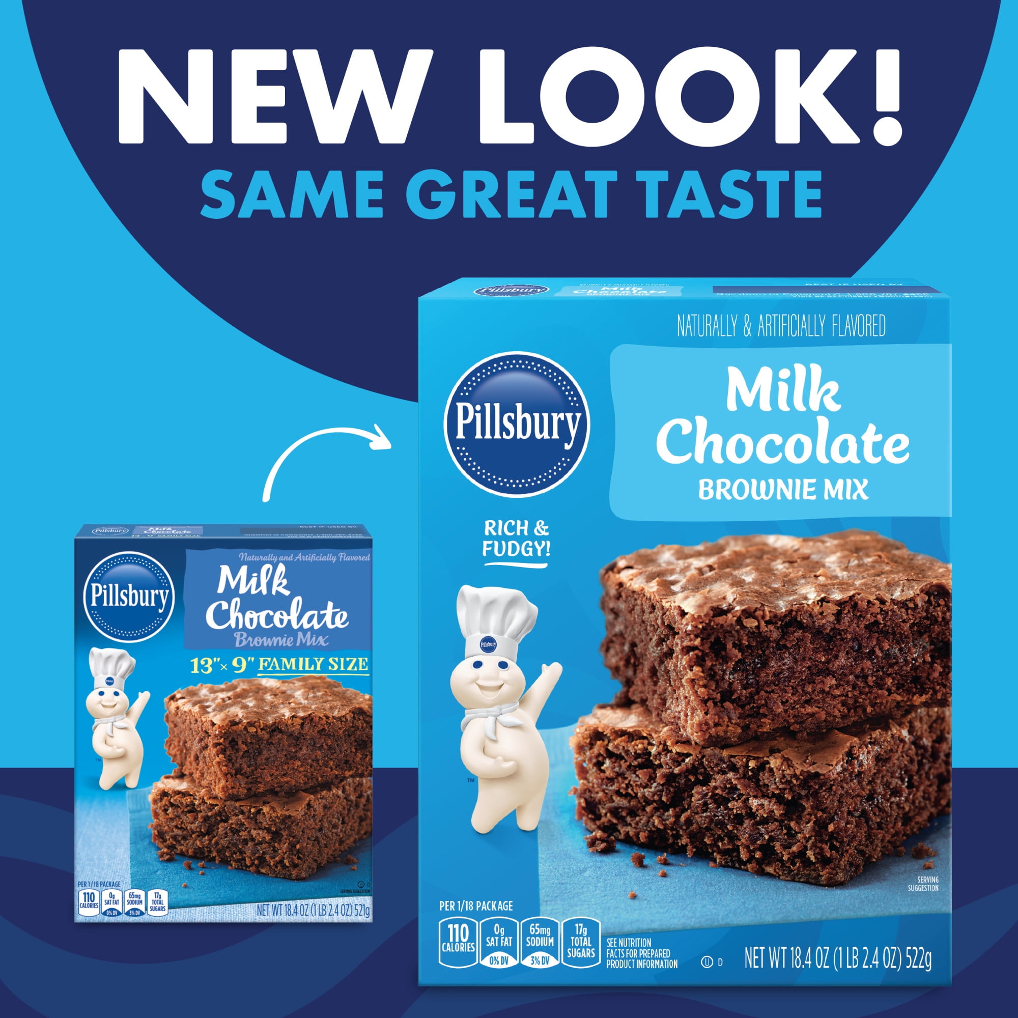 (12 pack) Pillsbury Milk Chocolate Brownie Mix, 18.4 oz Box