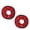 2PK Red Paw Ultimate Ring, variant on Tuffy No Stuff Ultimate Ring Yellow Bone Durable Plush Squeaky Dog Toy, 2 Pack