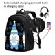 thumbnail image 2 of Balery Christmas Gnome Snowflake Mochila con carga USB para hombre y mujer - Mochila impermeable y antirrobo para portátil con puerto USB para viajes, trabajo, estudios y universidad, 2 of 7