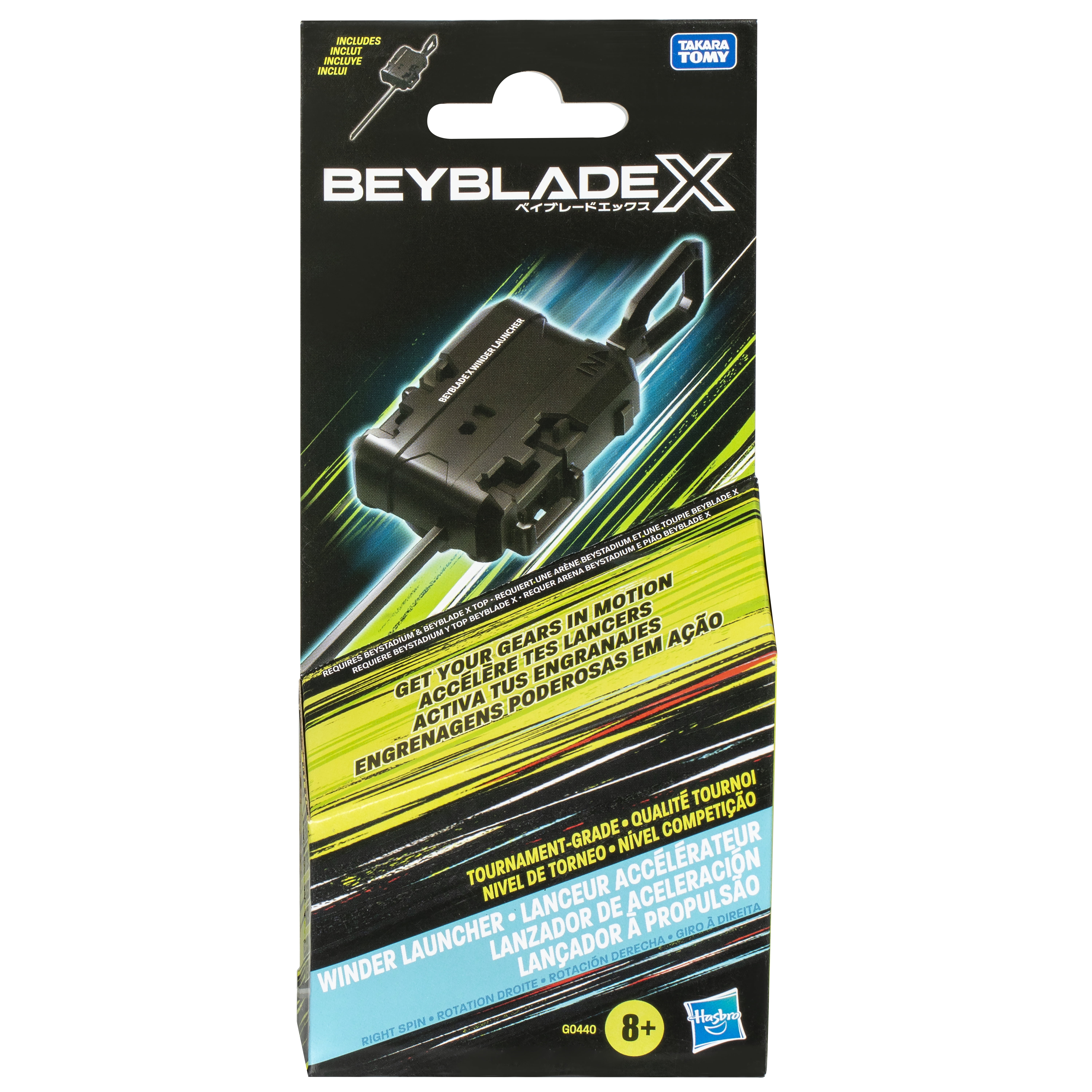 Beyblade X Official Winder Launcher (Battling Tops Sold Separately), Black, Ages 8+