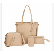 4 pièces sac à main ensemble femmes PU cuir sac à bandoulière sac à bandoulière fourre-tout sac à main Messenger sac