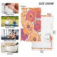 thumbnail image 6 of Yayeee 100% Cotton Hand Towels for Bathroom 16" x 28" Soft Absorbent Kitchen Towel, Orange Hand Drawn Floral, 6 of 7
