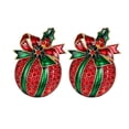 thumbnail image 1 of MasteelfCA 2Pcs Christmas Decor Brooch Pin Rhinestone Creative Apple Shape Brooch Pin Clip for Clothes Scarf Xmas Gift, 1 of 8