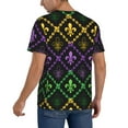 thumbnail image 5 of Haiem Hip Hop Hipster Baseball Jersey Button Down Shirts Sports Uniforms Men Women Jersey(Mardi Gra Geometric,Large), 5 of 9