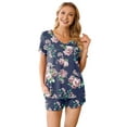 thumbnail image 2 of Anygrew Summer Pajama Sets For Womens Shorts Soft Pj Set 2 Piece Sleepwear With Pockets, 2 of 6