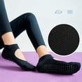 thumbnail image 3 of Black Socks Ladies' Solid Color Backless Grip Socks Yoga Ankle Sports Socks Ladies' Anti Slip Slippers Socks, 3 of 3