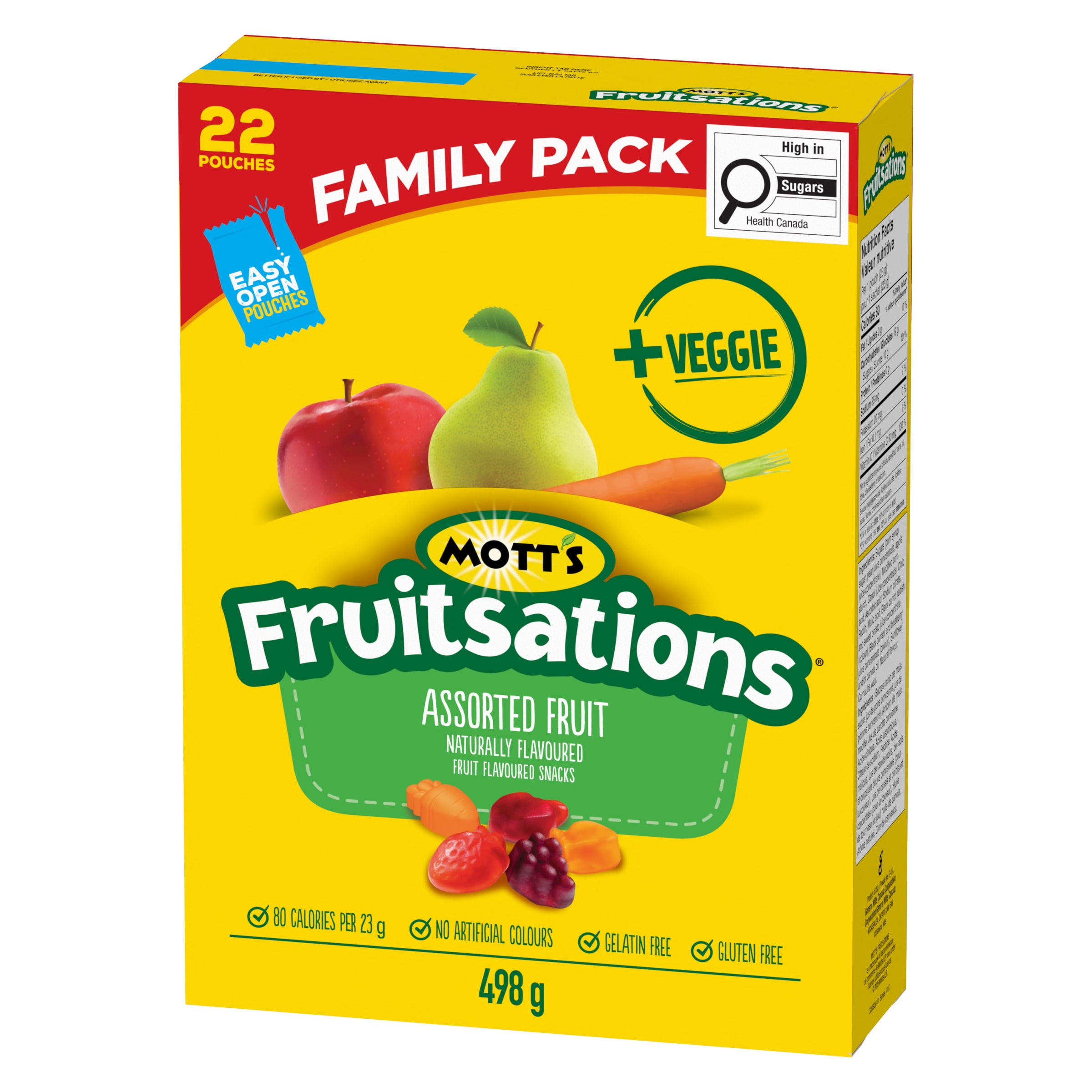 Mott’s Fruitsations Assortiment de fruits 22 CT