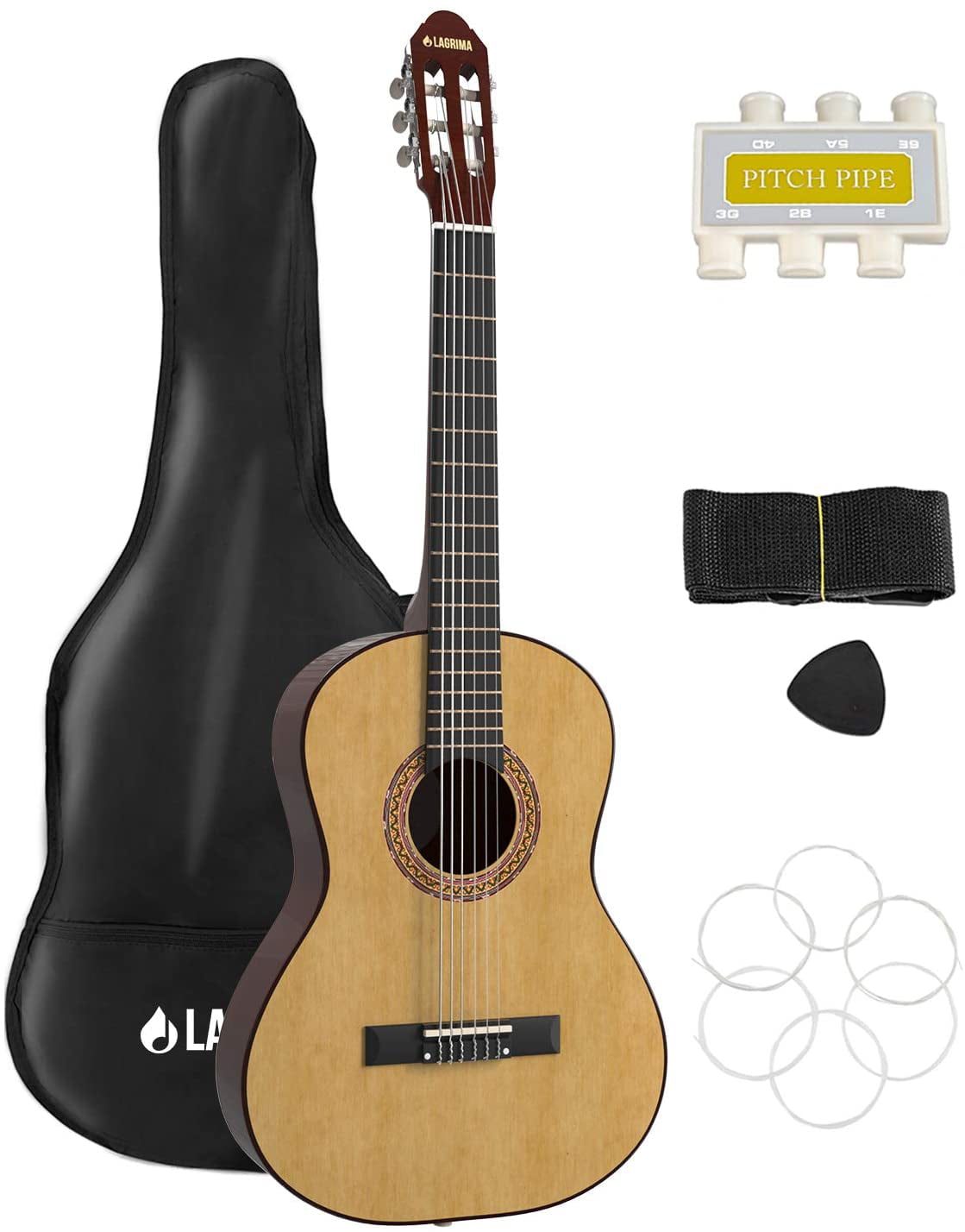 Sunset HUAWIND Dreadnought Small Acoustic Kids Guitar for Beginner 30 1/2 Half-Size Steel Strings Wooden Guitar with Gig Bag