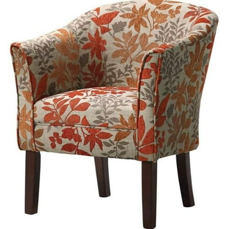 Coaster Barrel Club Chair In Autumn Floral Pattern