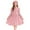 Pink, variant on Girls Long Sleeve Dress Set Lapel Button Down A Line Plain Dresses with Belt Hat Junior Cute Trendy Frocks Outfits