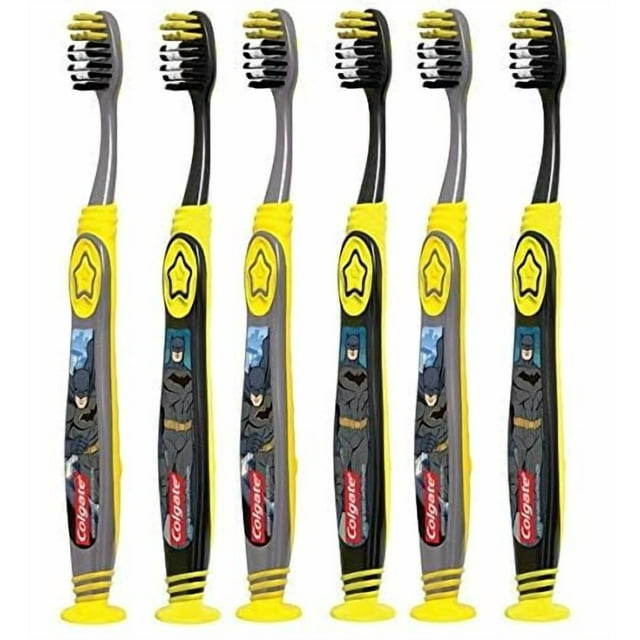Cepillo de dientes Colgate Batman para niños mayores de 5 años extra suave x6