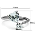 thumbnail image 2 of High polished (no plating) Stainless Steel Ring with AAA Grade CZ in Clear for Women Clear Stone Color Style TK2981 Size 10, 2 of 4