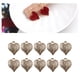 thumbnail image 4 of 10 piezas de dijes de corazón de amor para hacer aretes, collares, llaveros y accesorios de joyería. Blanco beige, 4 of 9