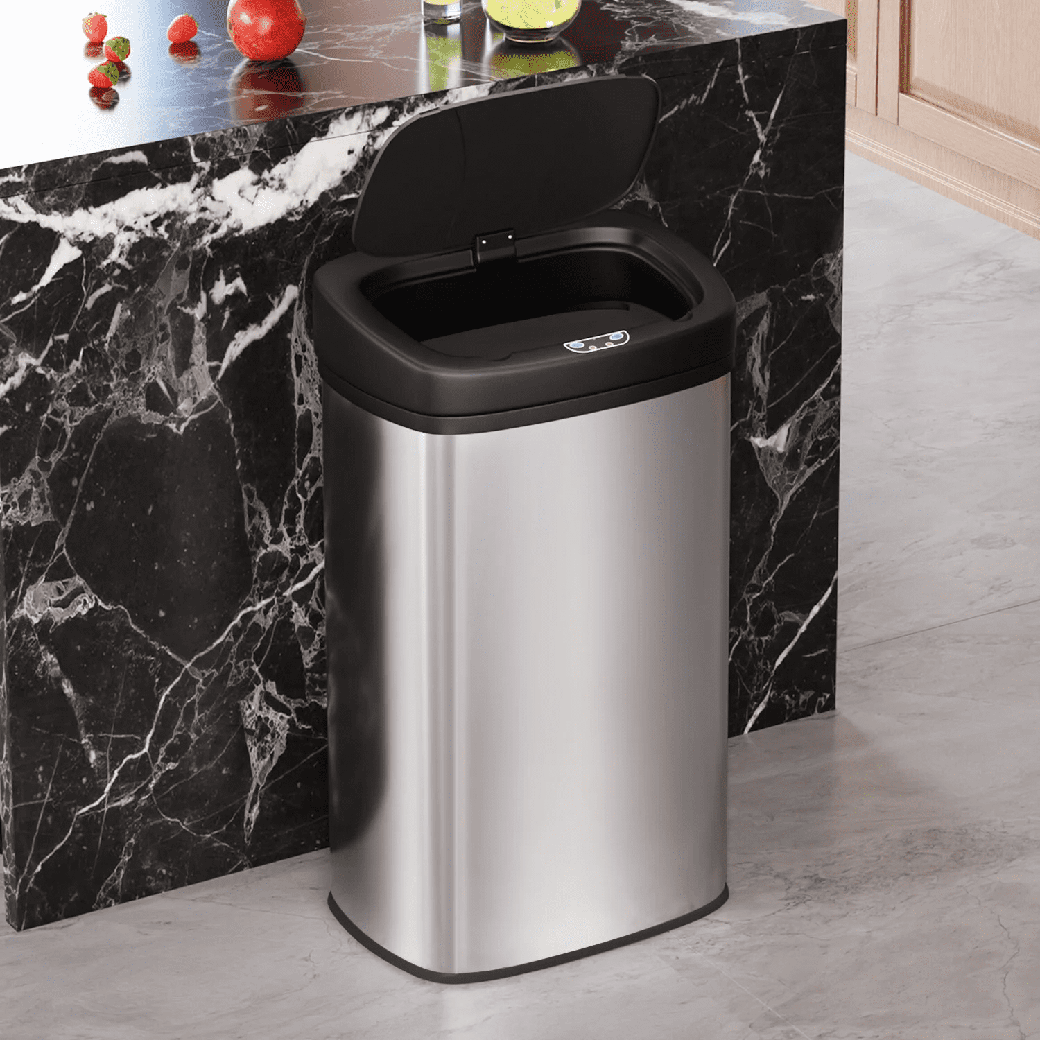 CL.HPAHKL 22 Gallons Automatic Sensor Stainless Steel Trash Can, Touchless Garbage Bin with Sensor Lid for Home, Kitchen & Office Waste Solution, 82L Large - Capacity, Silver