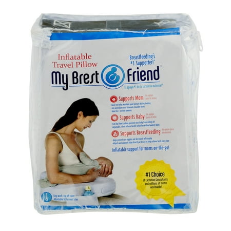My Brest Friend Inflatable Travel Nursing Pillow ? Maternity Breastfeeding Support, Black & White Marina Paisley