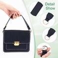thumbnail image 3 of 2Pcs PU Leather Short Bag Handle 13.4 Inch Leather Purse Strap Replacement Short Handbag Handles Shoulder Strap for Clutch Bag Bucket Tote Bag Top Handles 3mm Thick Round Rings: Gold for DIY, 3 of 9
