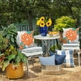 thumbnail image 5 of Orange Flower Pillow Covers 20x20 Inch Set of 2 Fall Throw Pillows Outdoor Waterproof Decor for Living Room Sofa Patio Funiture Garden Floral Polyester Pillow Covers 002N, 5 of 6