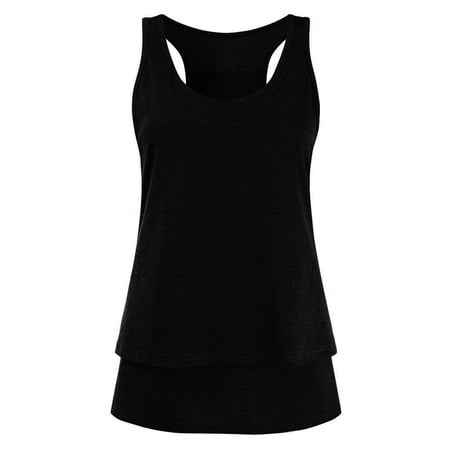 

Double Shirt Women s Sleeveless Blouse Wrap Maternity Layer T Maternity blouse Feeding Camisole