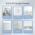 thumbnail image 6 of KISSAIR 3.0 Cu.ft Compact Upright Freezer with Reversible Single Door, White, 6 of 7