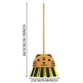 thumbnail image 2 of Ikeay Tiger Pattern Soft Bristle Broom, Lightweight Sweeping Tool for Kids And Adults, Fun Design for Indoor Cleaning, Non-Scratch Floor Use, Household Cleaning Accessory Gold, 2 of 2