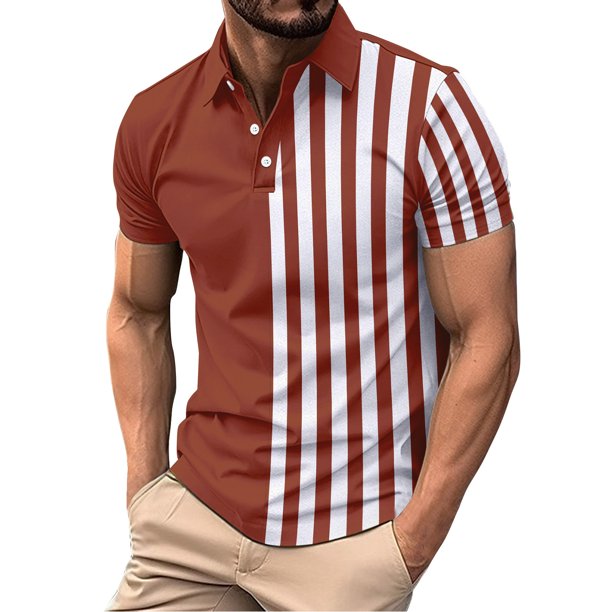 Men's Summer Leisure Culture Breathable Short Sleeved Shirt Top XL