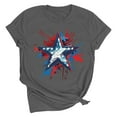 thumbnail image 3 of Axiiglly T Shirts for Women Flag Print Cotton Shirts Casual Crew Neck 4th of July T-Shirt Patriotic Graphic Tee Independence Day Short Sleeve Tops, 3 of 8
