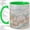 Green, variant on Seashell Coffee Mug, Stained Glass Beach Shell Art, Coastal Daily Tea Sips