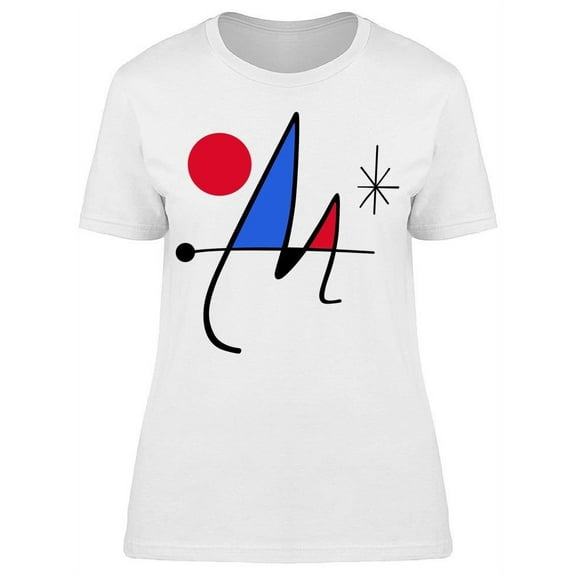 Monogram Blue And Red   T-Shirt Women -Image by Shutterstock, Female XX-Large
