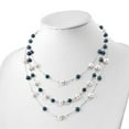 thumbnail image 6 of Auriga Fine Jewelry 925 Sterling Silver RH 6-10 mm White/Black FWC Pearl Layered 2in Extender Necklace for Women 17", 6 of 6