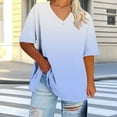 thumbnail image 2 of GERsome Women's Plus Size V Neck T Shirts Short Sleeve Summer Workout Tops, Sizes S-5XL, 2 of 6