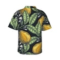 thumbnail image 3 of Bixox Men's Hawaiian Shirts Men's Hand Drawn Citrus Fruits Elegant Lemons Print Short-Sleeve Shirt-Medium, 3 of 8