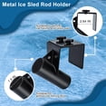 thumbnail image 2 of Moonsky Heavy-Duty Ice Fishing Sled Rod Holder – 1.5" Clamp-On Portable Fish Pole Rack for Ice Sleds & Utility Sleds – Adjustable, Hands-Free & Scratch-Free – Essential Ice Fishing Gear (Black), 2 of 5