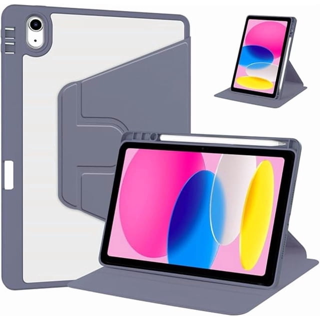 Funda Acrílica Giratoria 360° para iPad A16 11" / iPad 11.ª Gen 2025 (Lavanda Gris)