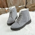 thumbnail image 6 of FRSASU Winter Boots Snow Boots Women's Casual Boots Winter Flat with Cotton Short Boots Women's Cotton Shoes Gray 9(41), 6 of 7