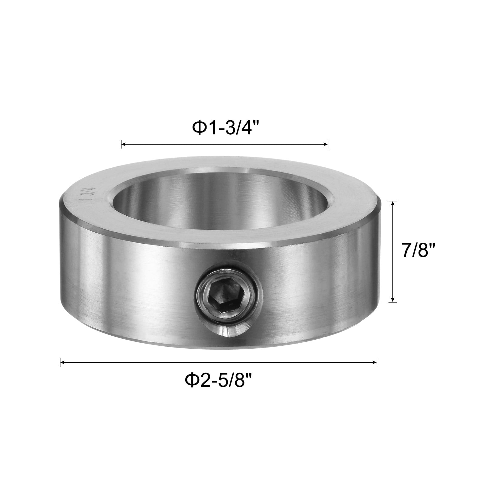 Set Screw Collars 1-3/4" Bore 304 Stainless Steel Shaft Collars, 2-5/8" OD, 7/8" Width