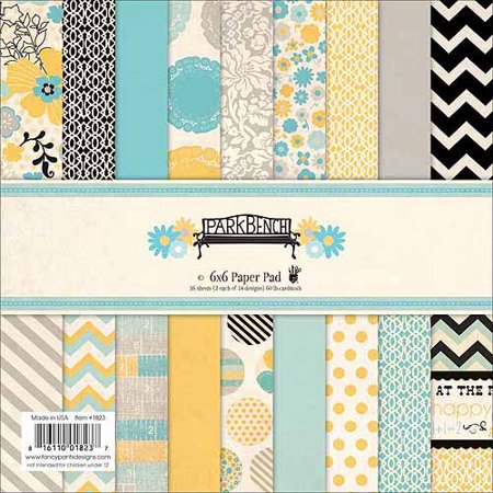 Fancy Pants Park Bench Paper Pad, 6" x 6", 36/Sheets, 18 Designs/2 Each