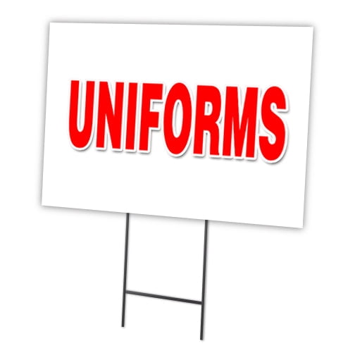 SignMission C-1216-DS-Uniforms 12 x 16 in. Uniforms Yard Sign & Stake