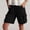 Black women cargo shorts with pockets a1, variant on Cagogo Women Cargo Shorts Elastic Waist Loose Flowy Casual Solid Regular Fit Summer Beach Lounge Party Shorts with Pockets, Brown 2XL