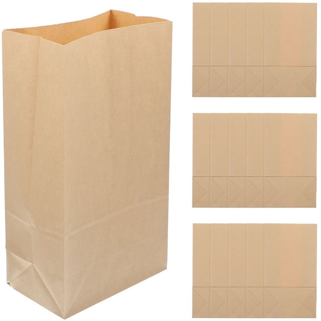 40 bolsas de papel kraft para alimentos, galletas, dulces, pan, frutas y verduras.