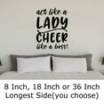 thumbnail image 2 of Act Like A Lady Cheer Like A Boss Cheerleading Sports Love Wall Decals for Walls Peel and Stick wall art murals Black Medium 18 Inch, 2 of 2