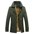 thumbnail image 2 of Fesfesfes Mens Jacket Casual Solid Turndown Single-breasted Windbreaker Multi-button Coat Sale Items, 2 of 2