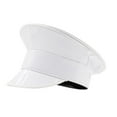 thumbnail image 2 of Sombrero de marinero con visera para vendedor de periódicos, ideal para bailes de máscaras de Halloween y presentaciones en el escenario. Blanco, 2 of 9