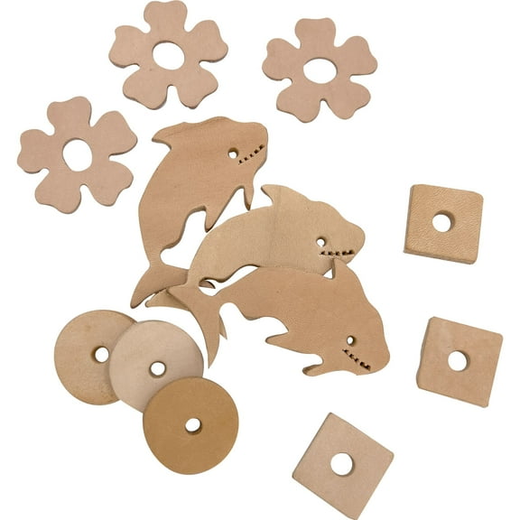 5157 Tropical Leather Little Beak Platter Mandarin Bird Toys by M&M - Natural USA Sourced Vegetable Tanned