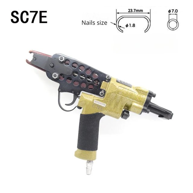Pistolet à Clous de Type C Facile à Utiliser SC760 Pistolet pour Cage de Poulet SC7C Pistolet à Rocher Pistolet à Filet de Pêche SC7E Pistolet de Siège Auto Pistolet à Clous de Type C