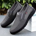 thumbnail image 6 of Men Walking Shoes Breathable Hollow Mesh Casual Shoes Lightweight Non Slip Slip On Thick Rubber Sole Loafers Three Classic Solid Color Daily Outdoor Sneakers, 6 of 8