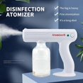 thumbnail image 3 of Pulverizador desinfectante de mano con atomización nano de 800 ml, pistola rociadora de agua recargable con luz azul, máquina de desinfección para el hogar, atomizador, 3 of 5