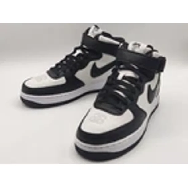 Stussy x Nike Air Force 1 Mid Black White Sz 8 DJ7840-002 IN